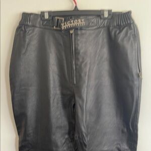 men’s riding black genuine leather pants Polaris biker motorcycle
